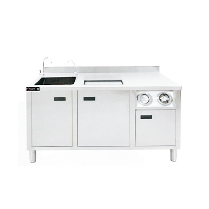 Serie 1500 - Con lavello schienale + bagno ghiaccio + distributore di tazze